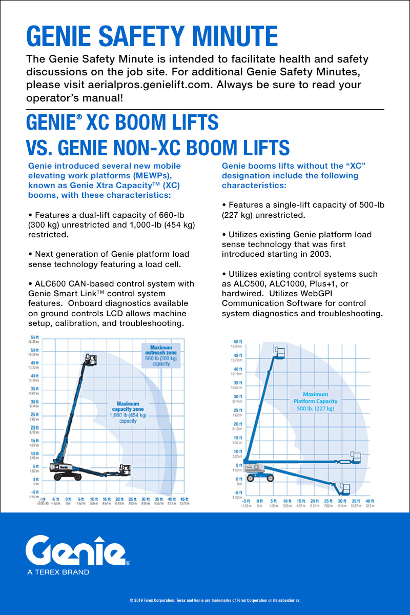 COPY IMAGE Genie Safety Minute: Genie XC Boom Lifts vs. Genie Non-XC Boom Lifts Genie Safety Minute: Genie XC Boom Lifts vs. Genie Non-XC Boom Lifts