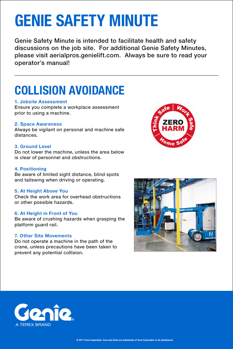 COPY IMAGE - Genie Safety Minute: Collision Avoidance Genie Safety Minute: Collision Avoidance