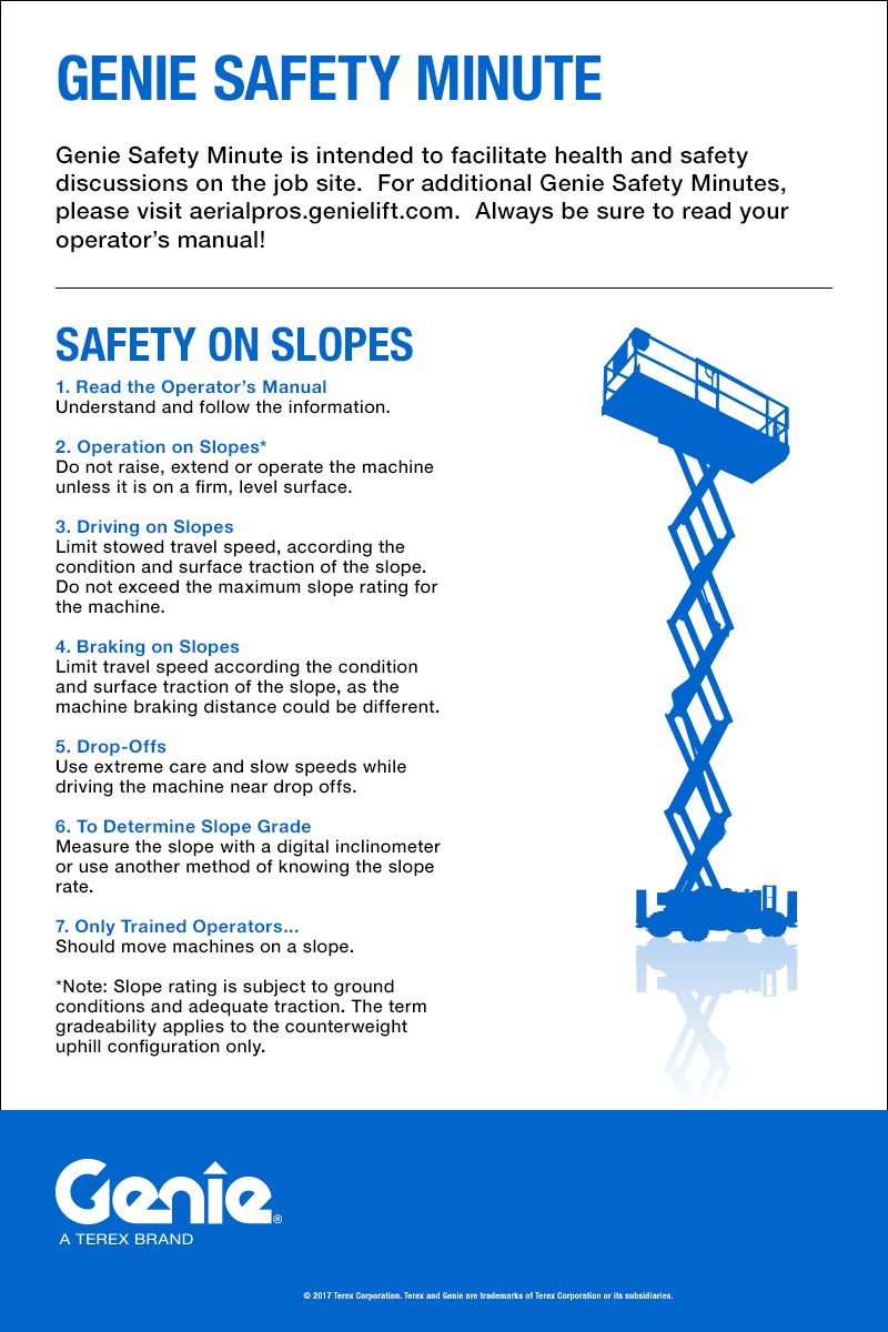 COPY IMAGE Genie Safety Minute: Safety On Slopes Genie Safety Minute: Safety On Slopes